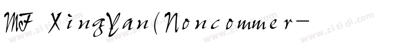 MF XingYan(Noncommer字体转换